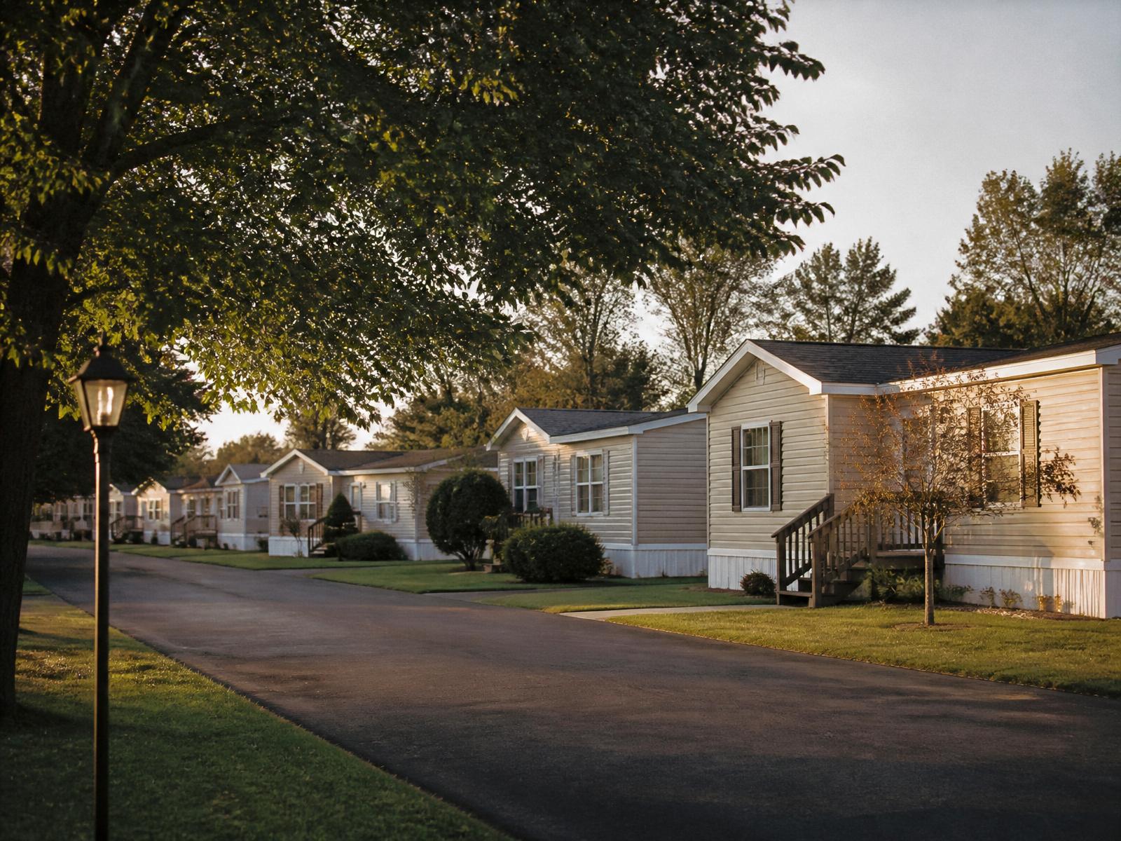 Manufactured home community street in [Service Area]